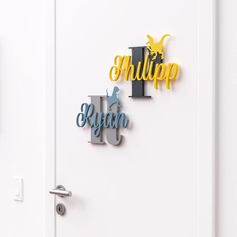 kapı süsü-2 Plaque prénom enfant – Image 1